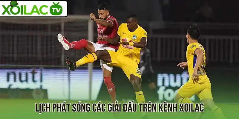 Lịch phát sóng các giải đấu trên kênh Xoilac